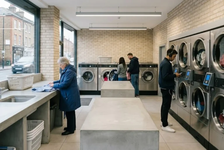 Coin Op Laundry Near Me: How to Find Reliable Self-Service Laundry Facilities in the UK Modern coin operated laundrette in the UK with commercial washing machines