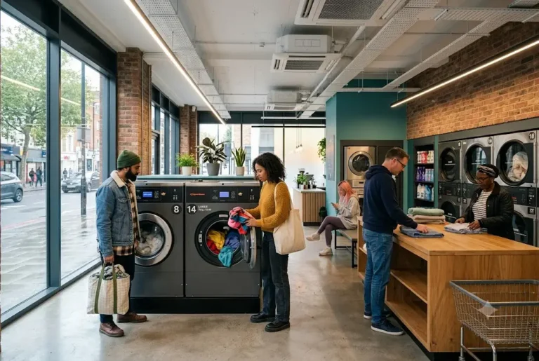 Public Washing Machine Near Me: Where to Find Reliable Laundry Facilities in the UK Modern public washing machines inside a UK laundrette