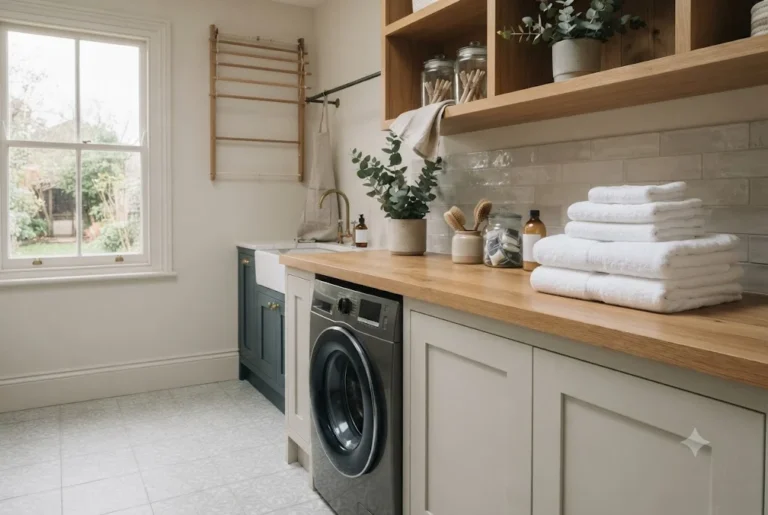 Washer Dryer Combo Guide Modern washer dryer combo installed in a contemporary UK utility room