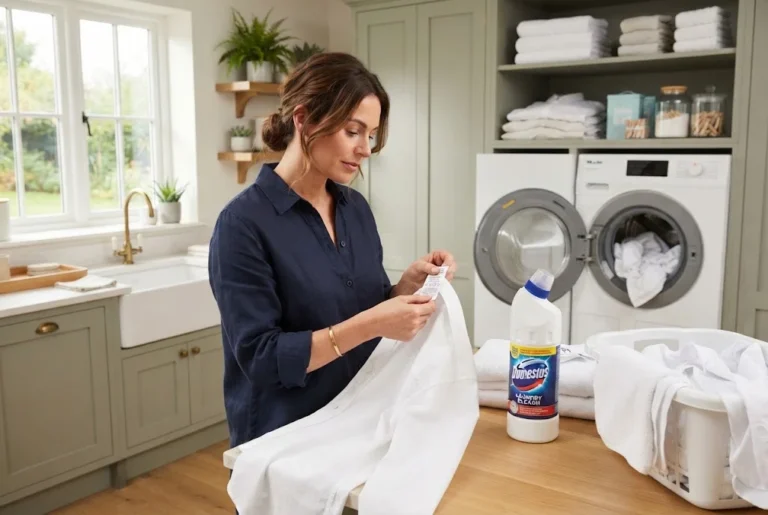Bleach for clothes being used safely with white laundry