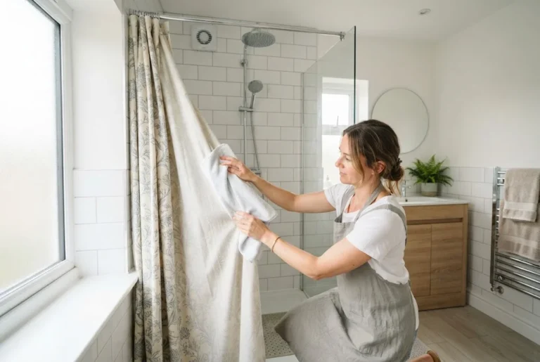 How to clean shower curtain and remove bathroom grime
