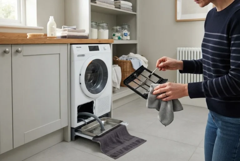 how to clean a washing machine filter safely at home