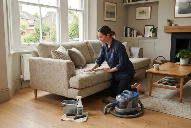 How to clean cloth sofa upholstery safely at home